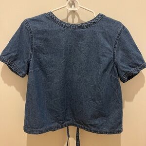 Primark Blue Denim Shirt used with back ties